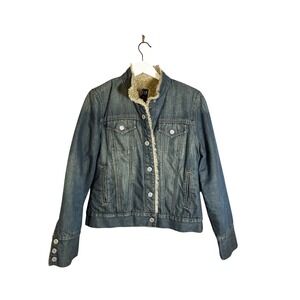 Gap Fleece Lined Denim‎ Y2K 2003 Jacket Size M
